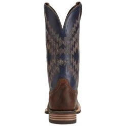 Ariat Men's Tycoon Bar Top Brown & Arizona Sky Square Toe Boots 10014053 -Ariat Boot Shop 10014053 heel