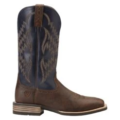 Ariat Men's Tycoon Bar Top Brown & Arizona Sky Square Toe Boots 10014053 -Ariat Boot Shop 10014053 side1