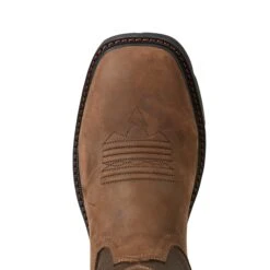 Ariat Men's Groundbreaker H2O Brown Square Toe Work Boots 10015812 -Ariat Boot Shop 10015812 toe