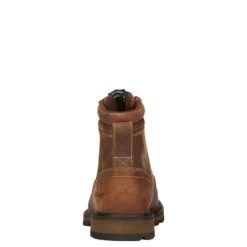 Ariat Men's Groundbreaker 6" Brown Lace-Up Soft Toe Work Boots 10016256 -Ariat Boot Shop 10016256 heel