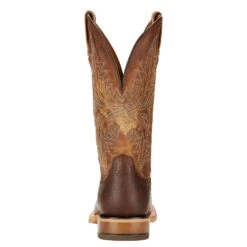 Ariat Men's Cowhand Adobe Clay & Taupe Leather Western Boots 10017381 -Ariat Boot Shop 10017381 heel