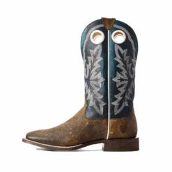 Ariat® Men's Circuit Champ Woodsmoke & Deep Azul Western Boots 10029686 -Ariat Boot Shop 10029686b