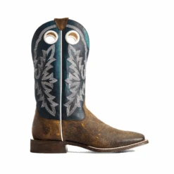 Ariat® Men's Circuit Champ Woodsmoke & Deep Azul Western Boots 10029686 -Ariat Boot Shop 10029686c