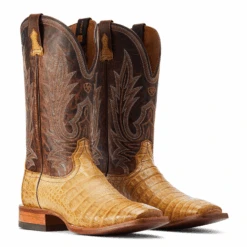 Ariat® Men's Brown Gunslinger Caiman Square Toe Boots 10042476 -Ariat Boot Shop 10042476a