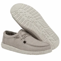 Hey Dude® Men's Wally Eco Linen Beige Slip On Shoes 112470521 -Ariat Boot Shop 112470521