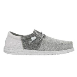 Hey Dude Men's Wally Tri Stone White Slip On Shoes 40037-1KA 8 Hey Dude Men's Wally Tri Stone White Slip On Shoes 40037-1KA -Ariat Boot Shop 40037 1KA WALLYTRI STONEWHITE LEFTSIDE11