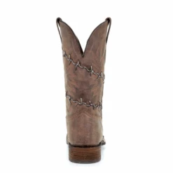 Corral Boots Corral® Men's Brown Woven Barbed Wire Design Square Toe Boots A3532 -Ariat Boot Shop A3532c