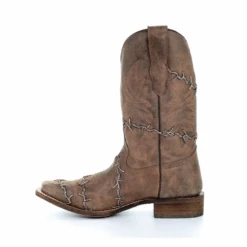 Corral Boots Corral® Men's Brown Woven Barbed Wire Design Square Toe Boots A3532 -Ariat Boot Shop A3532d