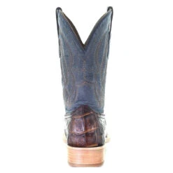 Corral Boots Corral Men's Caiman Embroidered Brown & Blue Western Boots A4057 5 Corral Boots Corral Men's Caiman Embroidered Brown & Blue Western Boots A4057 -Ariat Boot Shop A4057 back