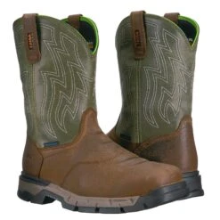 Ariat® Men's Rebar Flex Western H2O Rye Brown & Green Boots 10021485 11 Ariat® Men's Rebar Flex Western H2O Rye Brown & Green Boots 10021485 -Ariat Boot Shop Ariat 10021485 1