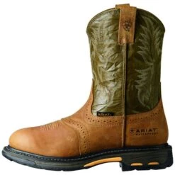 Ariat Men's WorkHog Pull-On H2O Boots Aged Bark Army Green 10008633 7 Ariat Men's WorkHog Pull-On H2O Boots Aged Bark Army Green 10008633 -Ariat Boot Shop Ariat 2