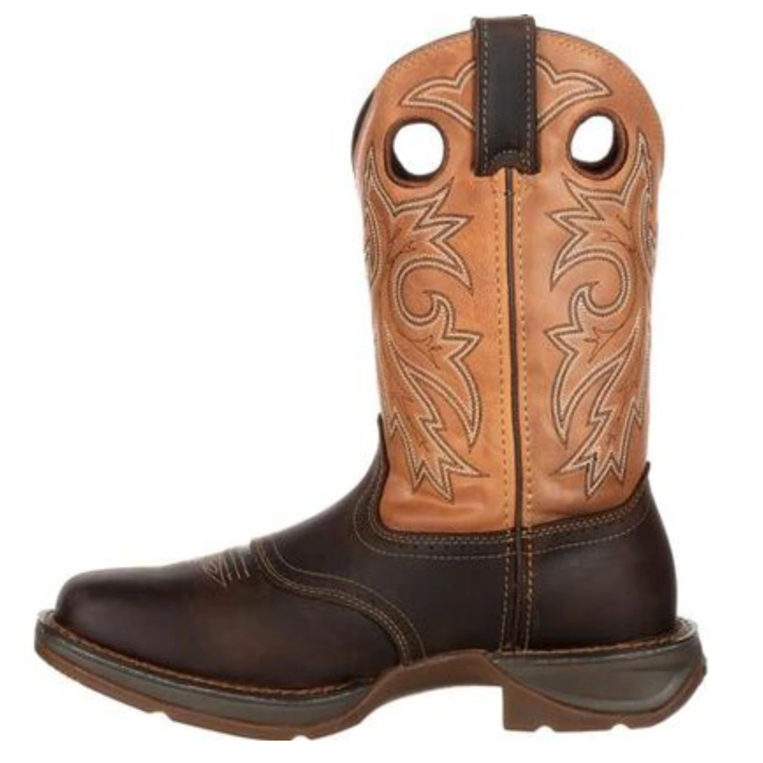 Durango® Men's Western 11" Brown & Tan Saddle Square Toe Boots DB4442 5 Durango® Men's Western 11" Brown & Tan Saddle Square Toe Boots DB4442 - Image 5