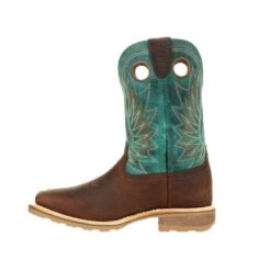 Durango® Men's Maverick Ranger Brown & Turquoise Square Toe Boots DDB0300 -Ariat Boot Shop DDB0300B