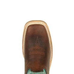 Durango® Men's Maverick Ranger Brown & Turquoise Square Toe Boots DDB0300 -Ariat Boot Shop DDB0300D