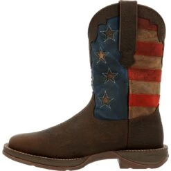 Durango Men's Rebel Vintage Flag Dark Brown Western Boots DDB0328 12 Durango Men's Rebel Vintage Flag Dark Brown Western Boots DDB0328 -Ariat Boot Shop DDB0328 instep profile