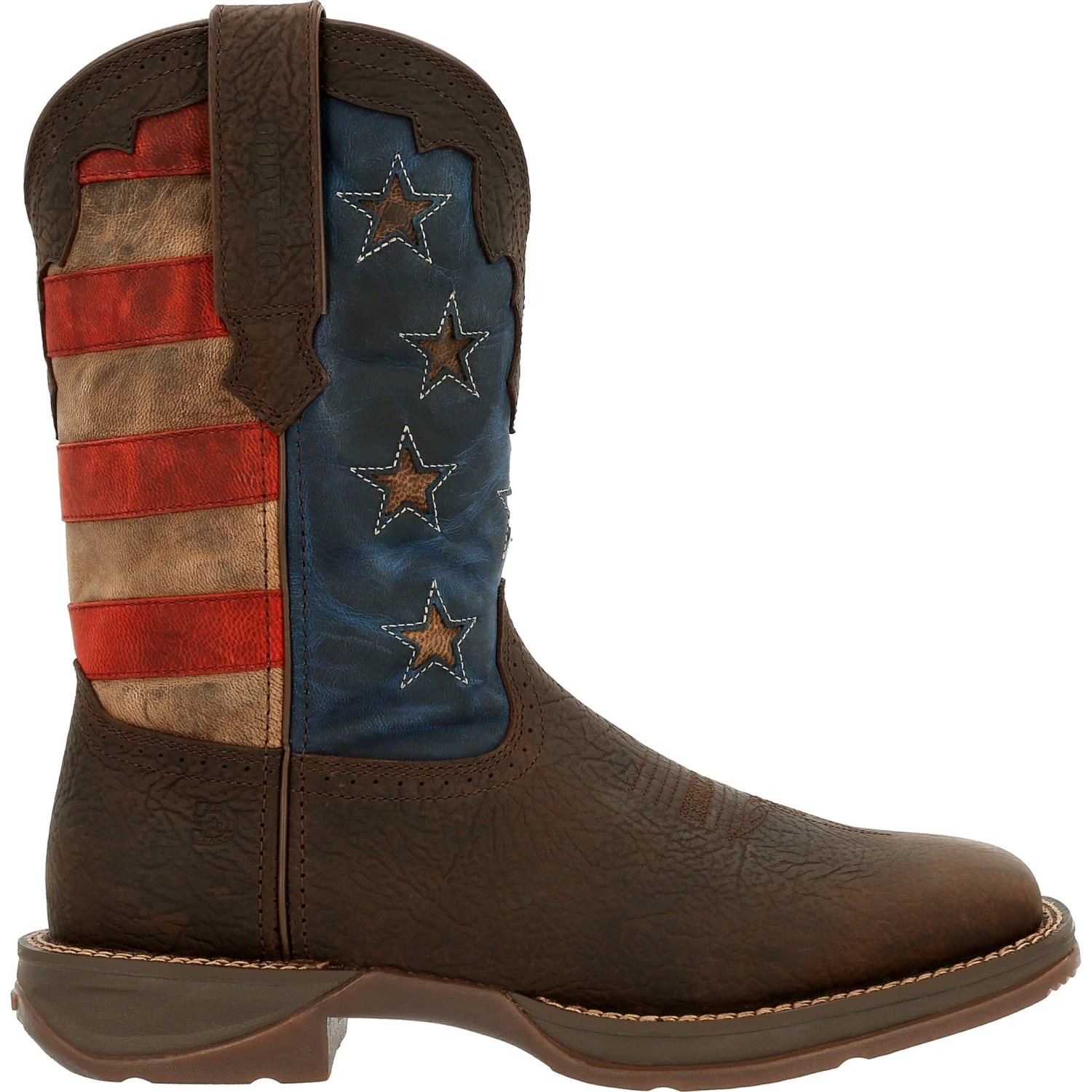 Durango Men's Rebel Vintage Flag Dark Brown Western Boots DDB0328 4 Durango Men's Rebel Vintage Flag Dark Brown Western Boots DDB0328 - Image 4