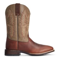 Ariat Men's Valor Ultra Peanut Brown Square Toe Western Boots 10034081 8 Ariat Men's Valor Ultra Peanut Brown Square Toe Western Boots 10034081 -Ariat Boot Shop F20 MNS WEST 10034081 side