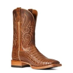 Ariat® Men's Relentless Denton Carmel Tan Exotic Boots 10035923 -Ariat Boot Shop F21 MNS WEST 10035923 medial