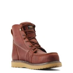 Ariat Men's Rebar Wedge MOC 6" H2O Rusted Copper Boots 10035917 -Ariat Boot Shop F21 MNS WORK 10035917 medial 1