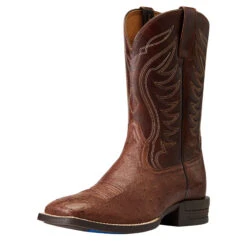 Ariat® Men's Reckoning Smooth Quill& Brown Boots 10042473 -Ariat Boot Shop F22 MNS WEST 10042473 3 4 front MD1