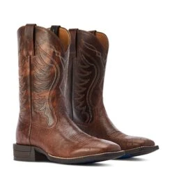 Ariat® Men's Reckoning Smooth Quill& Brown Boots 10042473 -Ariat Boot Shop F22 MNS WEST 10042473 pair