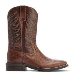 Ariat® Men's Reckoning Smooth Quill& Brown Boots 10042473 -Ariat Boot Shop F22 MNS WEST 10042473 side
