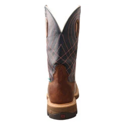 Twisted X Men's Mocha & Navy Ally Toe H2O Work Boots MXBAW01 -Ariat Boot Shop MXBAW01 6 1
