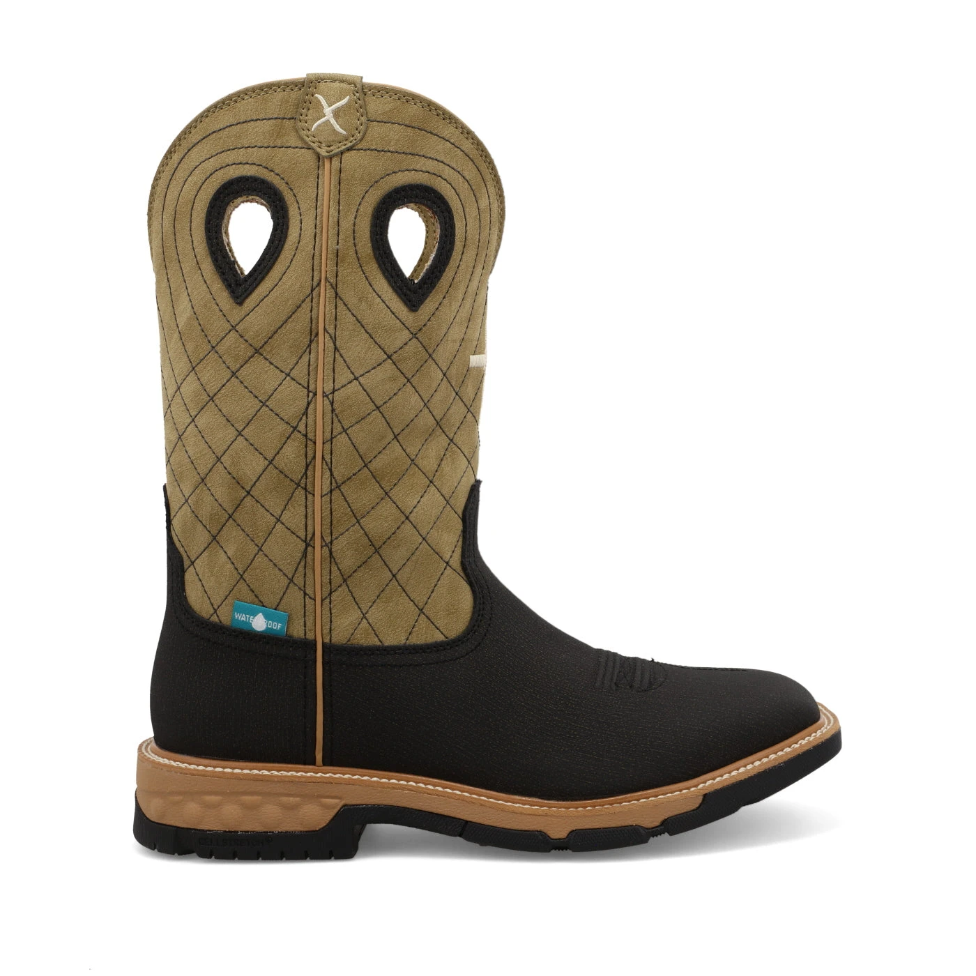 Twisted X® Men's 12" Western Charcoal & Kiwi Square Toe Work Boots MXBW007 3 Twisted X® Men's 12" Western Charcoal & Kiwi Square Toe Work Boots MXBW007 - Image 3