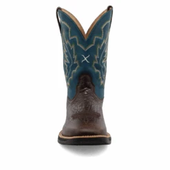 Twisted X® Men's 11" Tech X Chocolate & Teal Western Boots MXW0002 -Ariat Boot Shop MXW0002 1