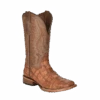 Corral Boots Corral Men's Cognac Caiman Patchwork Wide Square Toe Boots L5950