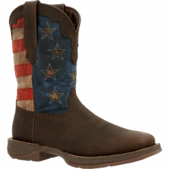 Durango Men's Rebel Vintage Flag Dark Brown Western Boots DDB0328