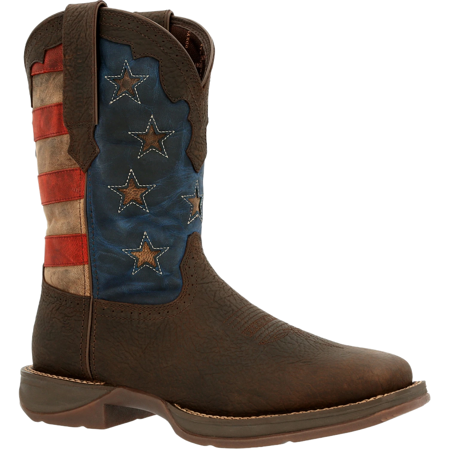 Durango Men's Rebel Vintage Flag Dark Brown Western Boots DDB0328 1 Durango Men's Rebel Vintage Flag Dark Brown Western Boots DDB0328