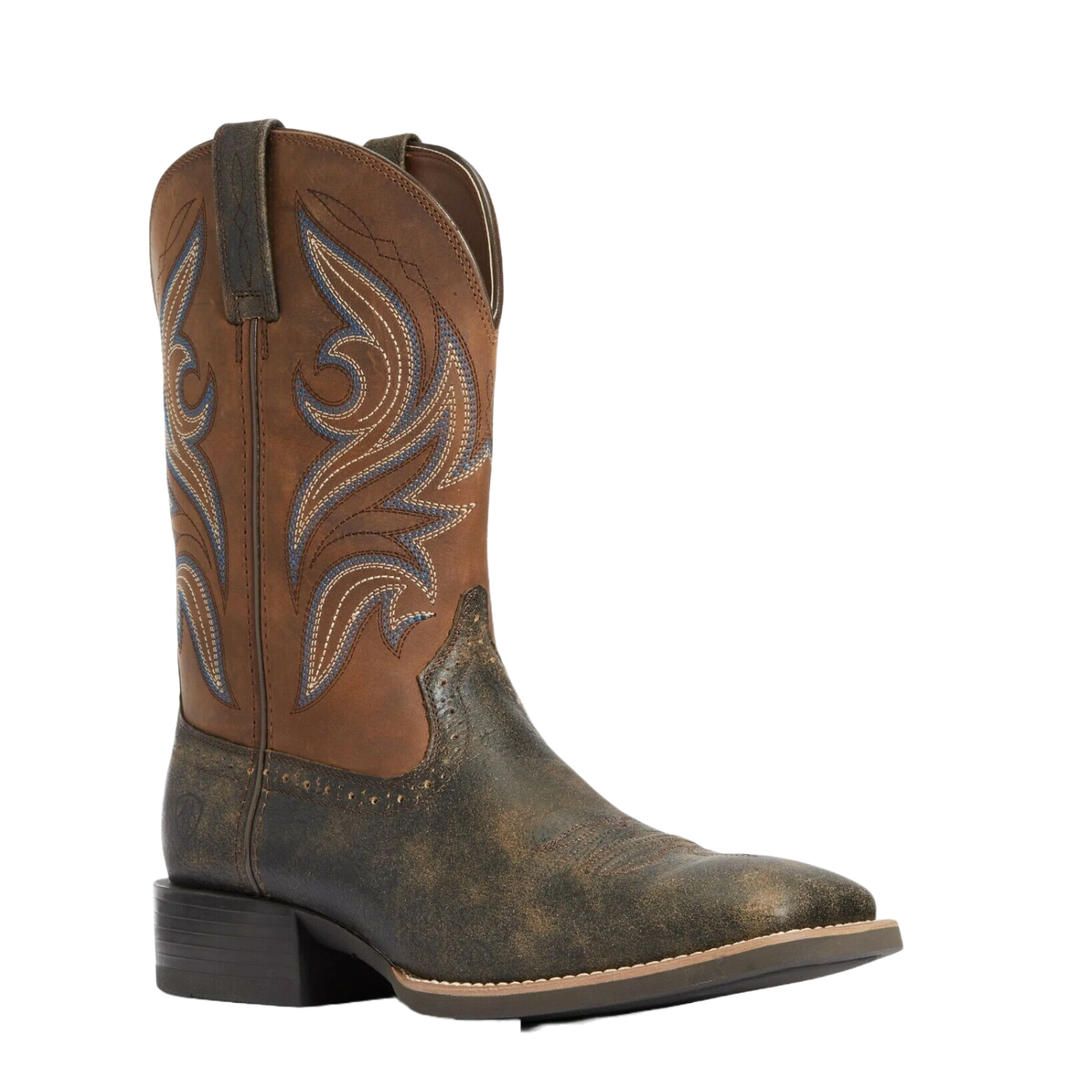 Ariat Men's Sport Knockout Distressed Brown Western Boots 10033982 1 Ariat Men's Sport Knockout Distressed Brown Western Boots 10033982