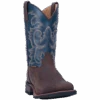 Laredo Men's Hamilton Distressed Brown & Blue Square Toe Boots 7936