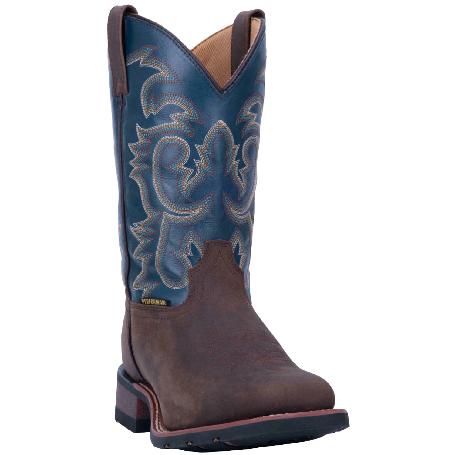 Laredo Men's Hamilton Distressed Brown & Blue Square Toe Boots 7936 1 Laredo Men's Hamilton Distressed Brown & Blue Square Toe Boots 7936