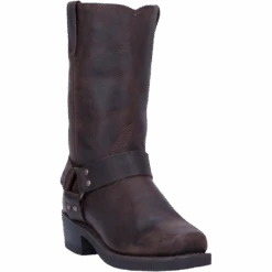 Dingo Men's Dark Brown Dean Leather Harness Boots DI19074