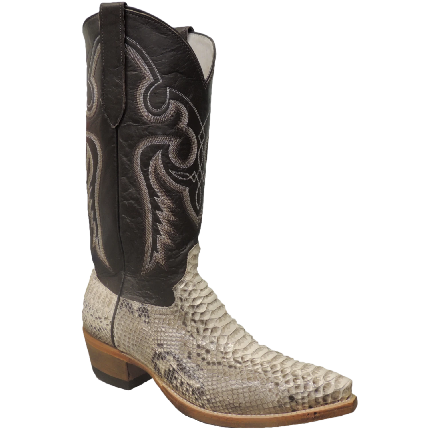 Cowtown Men's Chocolate Cut Python Western Boot N818 1 Cowtown Men's Chocolate Cut Python Western Boot N818