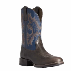 Ariat Men's Stockman Ultra Wicker/Federal Blue Western Boots 10038366