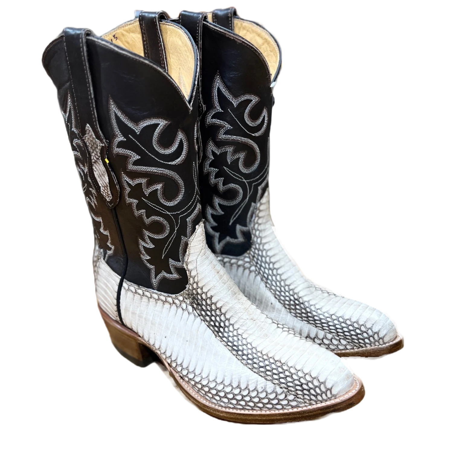 Cowtown Men's Natural Cobra Round Toe Western Boots W807 1 Cowtown Men's Natural Cobra Round Toe Western Boots W807