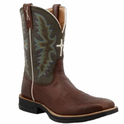 Twisted X® Men's 11" Tech X Brown & Green Boots MXW0004