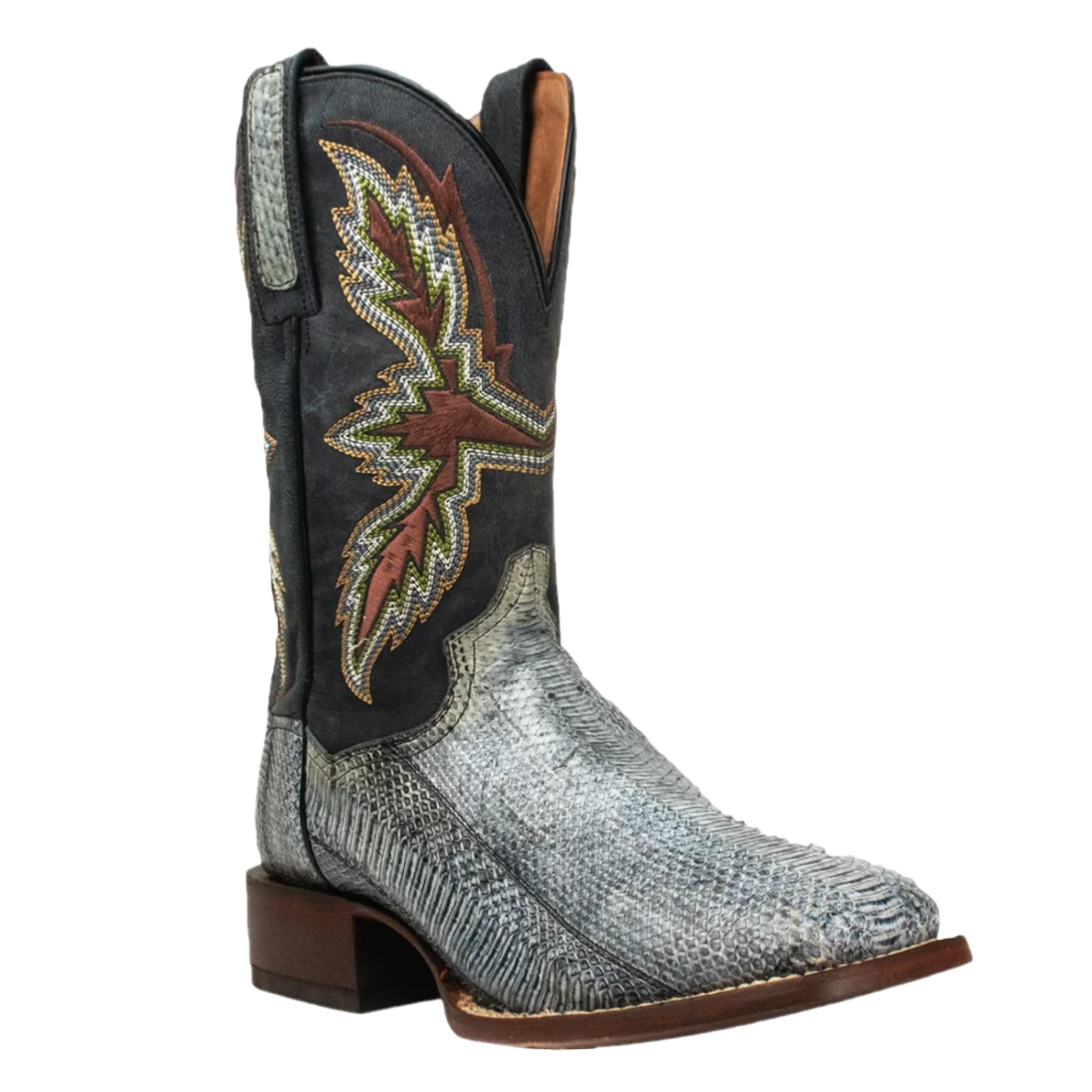 Dan Post® Men's Exotic Slyther Denim Watersnake Square Toe Boots DP4100 1 Dan Post® Men's Exotic Slyther Denim Watersnake Square Toe Boots DP4100