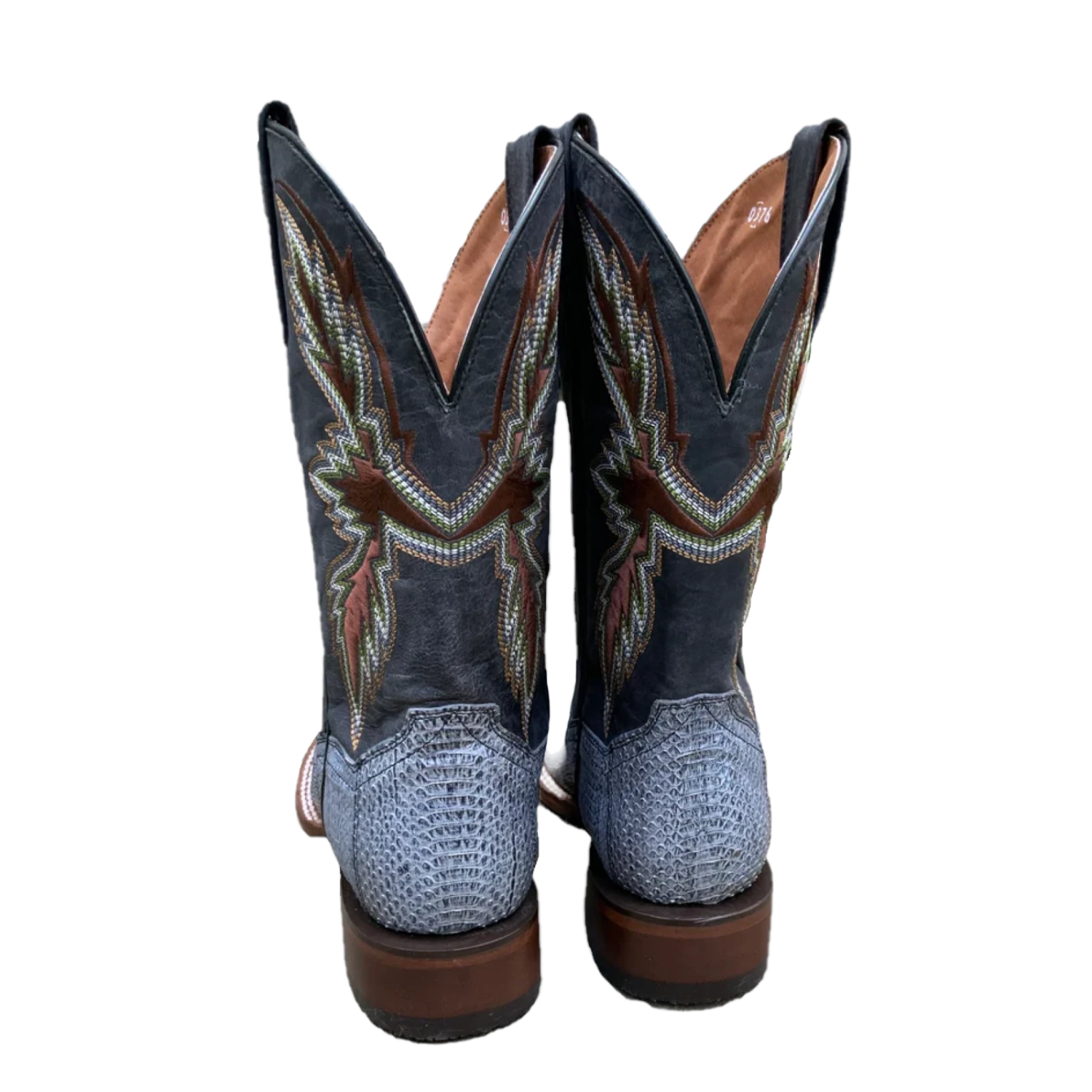 Dan Post® Men's Exotic Slyther Denim Watersnake Square Toe Boots DP4100 2 Dan Post® Men's Exotic Slyther Denim Watersnake Square Toe Boots DP4100 - Image 2