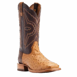 Ariat Men's Broncy Antique Saddle Full QuillSquare Toe Boots 10044419