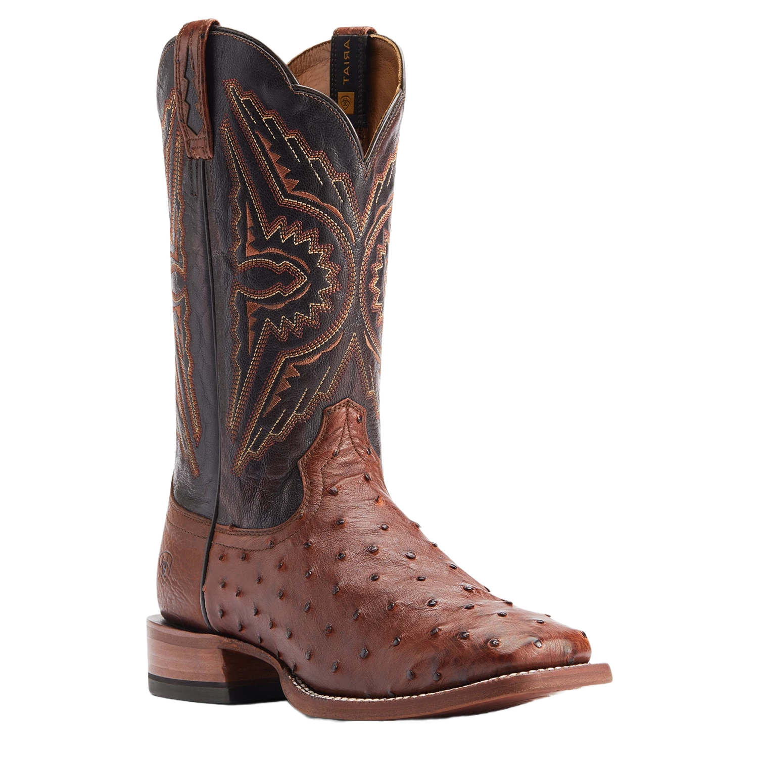 Ariat Men's Broncy Cinnamon Full QuillDark Auburn Western Boots 10044576 1 Ariat Men's Broncy Cinnamon Full QuillDark Auburn Western Boots 10044576