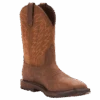 Ariat® Men's Groundbreaker H20 Square Toe Brown Work Boots 10024984
