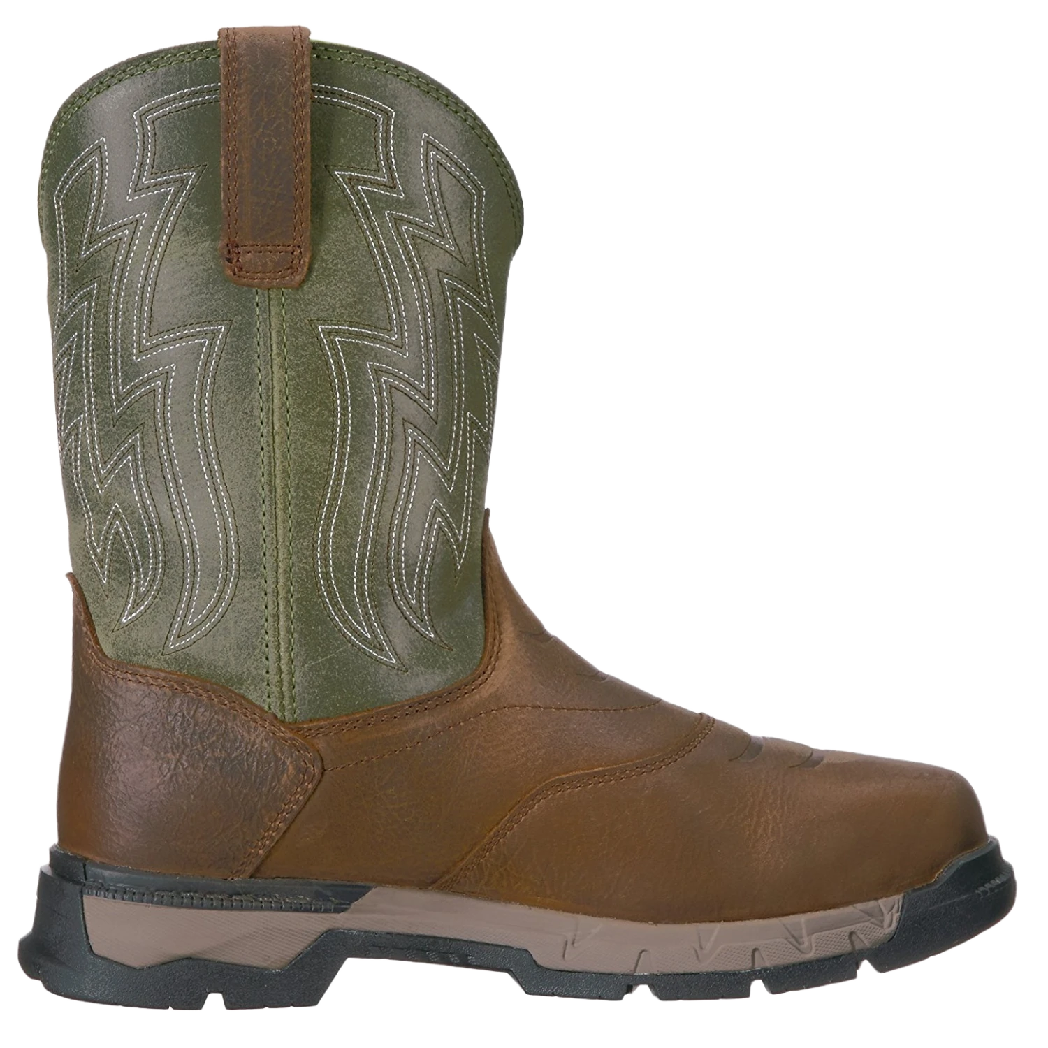 Ariat® Men's Rebar Flex Western H2O Rye Brown & Green Boots 10021485 1 Ariat® Men's Rebar Flex Western H2O Rye Brown & Green Boots 10021485