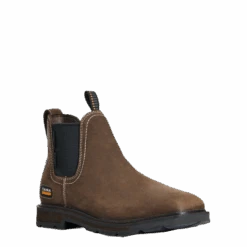 Ariat® Men's Brown Groundbreaker Chelsea Steel Toe Work Boots 10034148