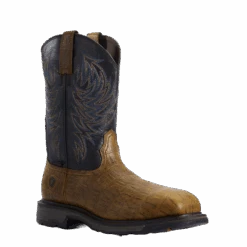 Ariat Men's WorkHog Composite Toe Distressed Brown Work Boots 10032454