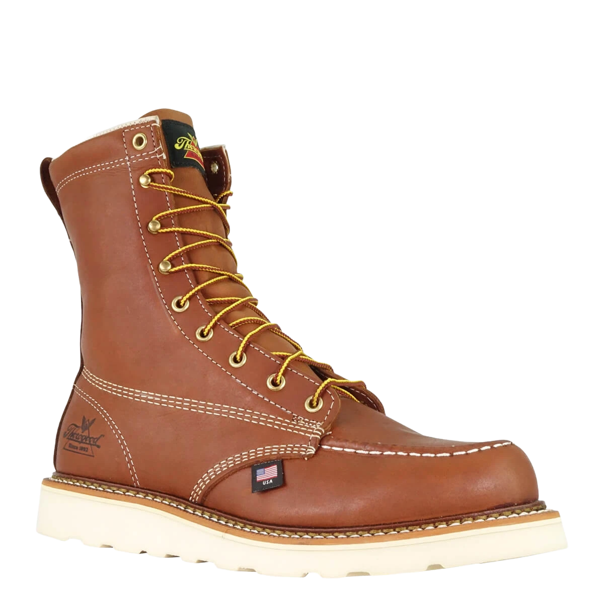 Thorogood® Men's 8" Tobacco Maxwear Wedge™ Moc-Toe Boots 814-4201 1 Thorogood® Men's 8" Tobacco Maxwear Wedge™ Moc-Toe Boots 814-4201