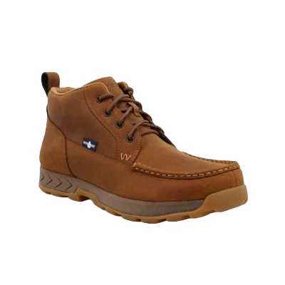 Wrangler Men's Moc Toe Trail Hiker In Spice Brown Boots KMAW001 1 Wrangler Men's Moc Toe Trail Hiker In Spice Brown Boots KMAW001